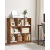 vasagle-raft-de-depozitare-maro-rustic-100x97x30cm