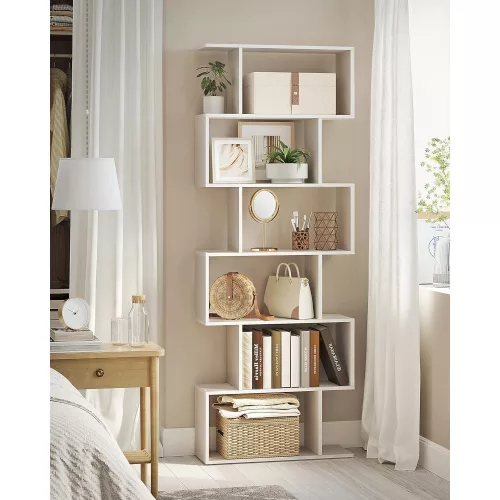 vasagle-raft-de-carti-raft-de-depozitare-alb-190x70x24cm