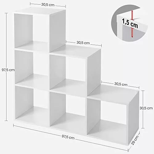 vasagle-raft-de-carti-raft-de-depozitare-cu-trepte-alb-97x97x29cm