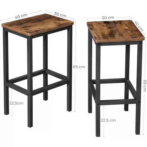 vasagle-scaune-de-bar-2-buc-scaun-de-bucatarie-dreptunghiular-inalt-maro-rustic