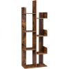 vasagle-raft-de-depozitare-maro-rustic-50x25x140cm