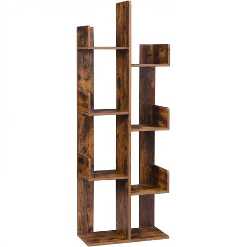 vasagle-raft-de-depozitare-maro-rustic-50x25x140cm