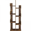 vasagle-raft-de-depozitare-maro-rustic-50x25x140cm