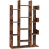 vasagle-raft-de-depozitare-maro-rustic-86x25x140cm