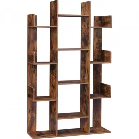 vasagle-raft-de-depozitare-maro-rustic-86x25x140cm