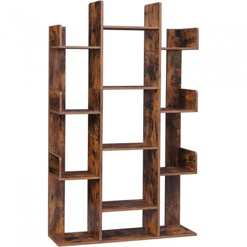 vasagle-raft-de-depozitare-maro-rustic-86x25x140cm