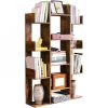 vasagle-raft-de-depozitare-maro-rustic-86x25x140cm