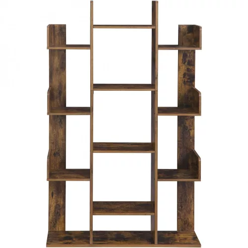 vasagle-raft-de-depozitare-maro-rustic-86x25x140cm