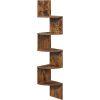 vasagle-raft-de-colt-in-zigzag-cu-5-niveluri-maro-rustic-20x20x127cm