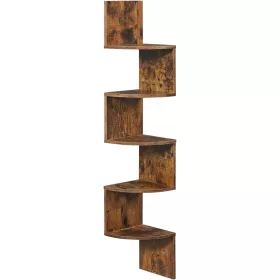 vasagle-raft-de-colt-in-zigzag-cu-5-niveluri-maro-rustic-20x20x127cm