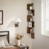 vasagle-raft-de-colt-in-zigzag-cu-5-niveluri-maro-rustic-20x20x127cm