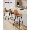 vasagle-scaune-de-bar-2-buc-spatar-ergonomic-piele-ecologica-picioare-metalice-maro-1