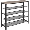 vasagle-raft-depozitare-pantofi-cu4-rafturi-din-plasa-metalica-greige-100x30x92cm