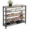 vasagle-raft-depozitare-pantofi-cu4-rafturi-din-plasa-metalica-greige-100x30x92cm
