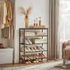 vasagle-raft-depozitare-pantofi-cu4-rafturi-textil-maro-rustic-negru-75x30x91cm