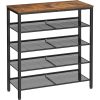 vasagle-raft-depozitare-pantofi-cu4-rafturi-din-plasa-metalica-maro-rustic-937530cm