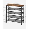 vasagle-raft-depozitare-pantofi-cu4-rafturi-din-plasa-metalica-maro-rustic-937530cm