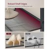 vasagle-raft-pentru-pantofi-5-niveluri-cu-rafturi-reglabile-din-plasa-maro-miere-si-negru