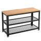 vasagle-banca-pentru-depozitarea-pantofilor-cu-doua-niveluri-de-depozitare-maro-73x30x45cm