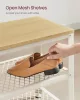 Banchetă depozitare pantofi, cu 2 rafturi, cadru din oțel, stejar bej și alb, 73 x 45