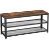 vasagle-bancheta-depozitare-pantofi-cu-doua-niveluri-de-depozitare-maro-rustic-100x30x45cm