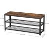 vasagle-bancheta-depozitare-pantofi-cu-doua-niveluri-de-depozitare-maro-rustic-100x30x45cm