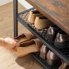vasagle-bancheta-depozitare-pantofi-cu-doua-niveluri-de-depozitare-maro-rustic-100x30x45cm