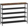 vasagle-raft-pentru-pantofi-5-niveluri-cu-4-rafturi-textile-si-depozitare-geanta