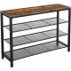 vasagle-raft-depozitare-pantofi4-niveluri-maro-rustic-100x30x72cm