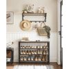 vasagle-raft-depozitare-pantofi4-niveluri-maro-rustic-100x30x72cm