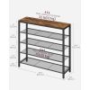 vasagle-raft-depozitare-pantofi-cu4-rafturi-din-plasa-metalica-maro-rustic-100x30x92cm