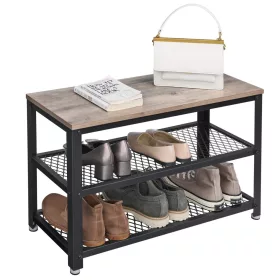 vasagle-bancheta-depozitare-pantofi-cu-doua-niveluri-de-depozitare-gri-73x30x45cm