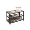 vasagle-bancheta-depozitare-pantofi-cu-doua-niveluri-de-depozitare-gri-73x30x45cm