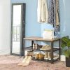 vasagle-bancheta-depozitare-pantofi-cu-doua-niveluri-de-depozitare-gri-73x30x45cm