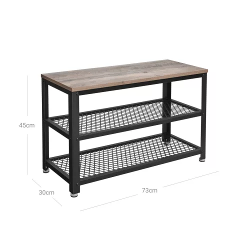 vasagle-bancheta-depozitare-pantofi-cu-doua-niveluri-de-depozitare-gri-73x30x45cm