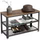 vasagle-bancheta-depozitare-pantofi-cu-doua-niveluri-de-depozitare-maro-rustic-73x30x45cm