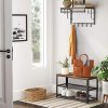vasagle-bancheta-depozitare-pantofi-cu-doua-niveluri-de-depozitare-maro-rustic-73x30x45cm