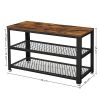 vasagle-bancheta-depozitare-pantofi-cu-doua-niveluri-de-depozitare-maro-rustic-73x30x45cm
