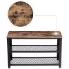 vasagle-bancheta-depozitare-pantofi-cu-doua-niveluri-de-depozitare-maro-rustic-73x30x45cm