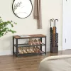 vasagle-bancheta-depozitare-pantofi-cu-doua-niveluri-de-depozitare-maro-rustic-73x30x45cm