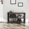 vasagle-bancheta-depozitare-pantofi-cu-doua-niveluri-de-depozitare-maro-rustic-73x30x45cm