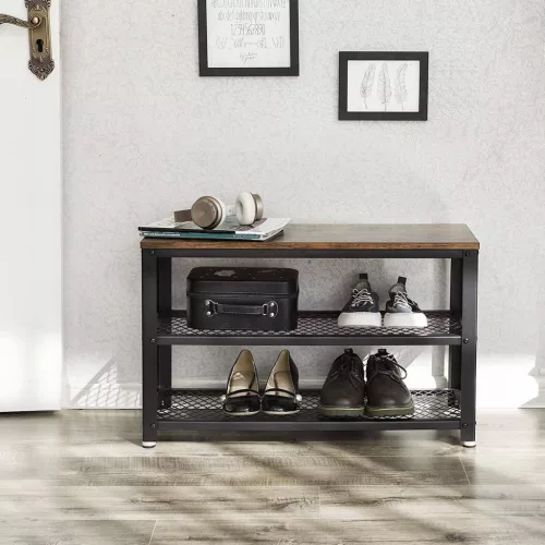 vasagle-bancheta-depozitare-pantofi-cu-doua-niveluri-de-depozitare-maro-rustic-73x30x45cm