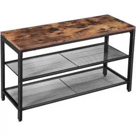 vasagle-bancheta-depozitare-pantofi-cu-doua-niveluri-de-depozitare-maro-rustic-80x30x44cm