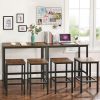 vasagle-masa-de-bar-de-bucatarie-maro-rustic-100x40x90cm
