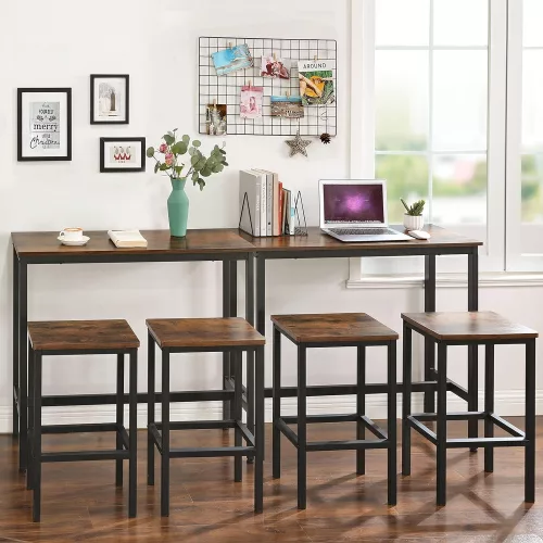 vasagle-masa-de-bar-de-bucatarie-maro-rustic-100x40x90cm