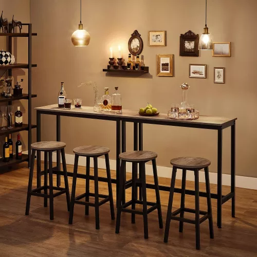 vasagle-masa-de-bar-de-bucatarie-gri-100x40x90cm