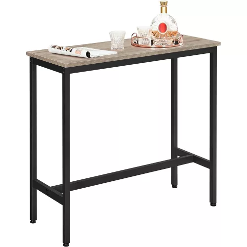 vasagle-masa-de-bar-de-bucatarie-gri-100x40x90cm
