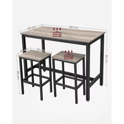 vasagle-set-masa-de-bar-cu-doua-scaune-gri-120x60x90cm40x30x65cm