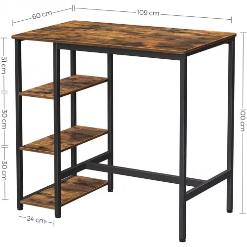 vasagle-blat-de-bar-de-bucatarie-cu-rafturi-maro-rustic-110x60x100cm