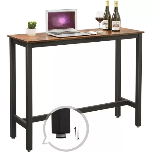 vasagle-blat-de-bar-de-bucatarie-maro-rustic-120x40x100cm